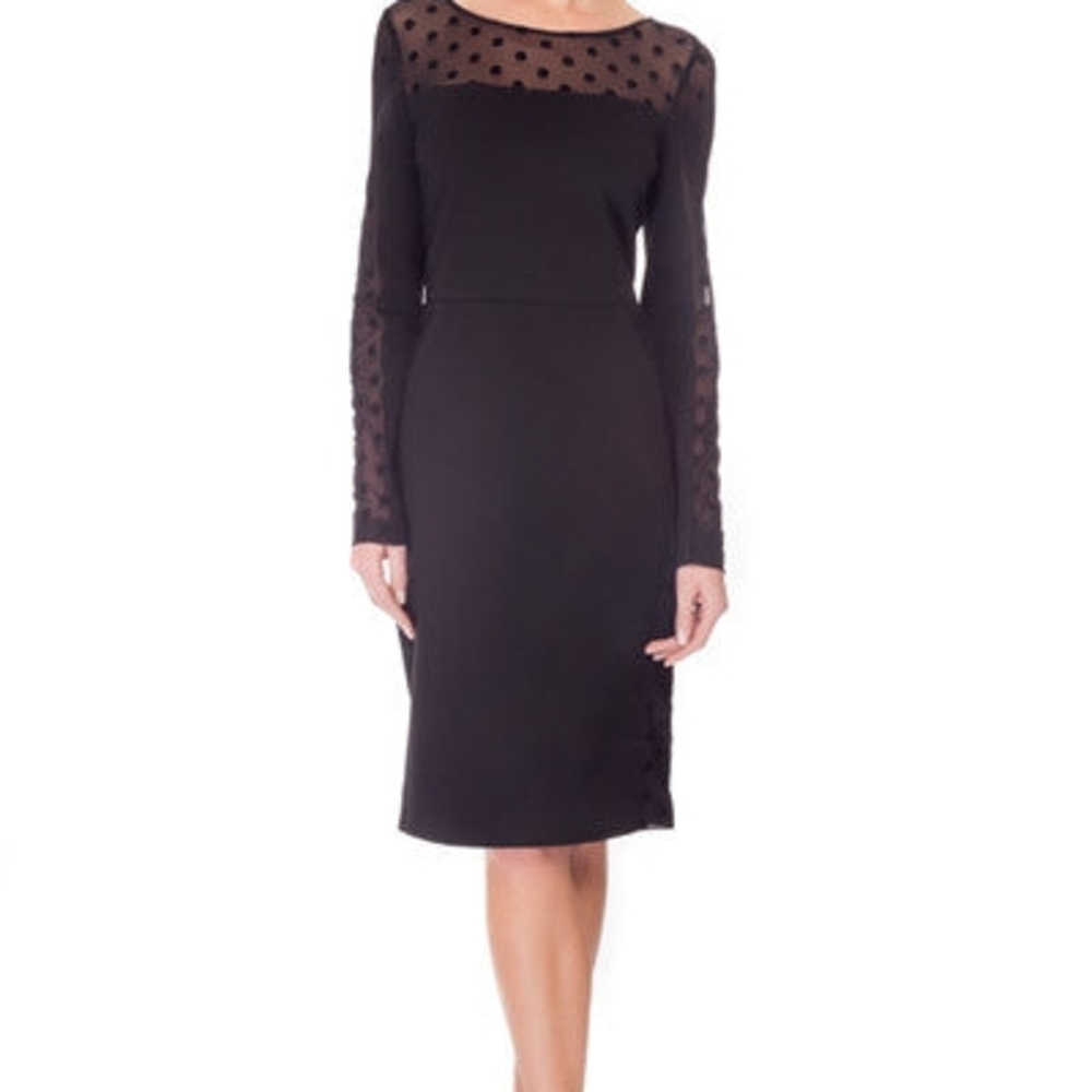 Elegant Black Polka Dot Dress